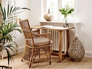 Sika Design Originals Antique Wicker Cushion Dining Chair in Youtoo Dark Grey