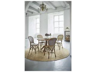 Sika Design Originals Antique Wicker Cushion Dining Chair in Youtoo Dark Grey