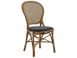Sika Design Originals Antique Wicker Cushion Dining Chair in Youtoo Dark Grey