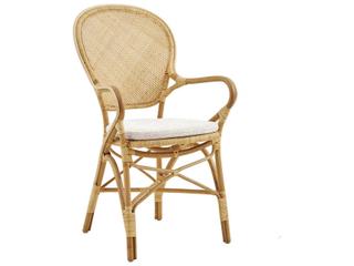 Sika Design Originals Natural Wicker Cushion Dining Chair in Youtoo Sand