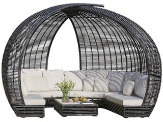 Skyline Design Sparta Black Mushroom Aluminum Cushion Lounge Bed