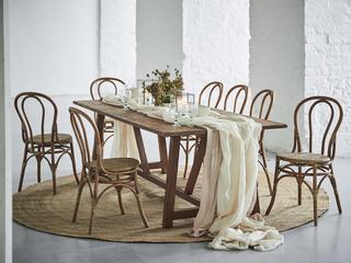 Sika Indoor Teak Rattan Dining Room Set