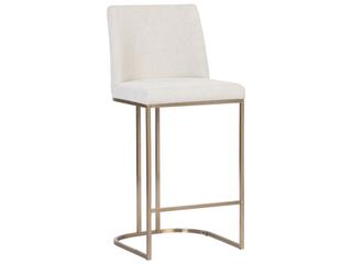 Sunpan Rayla Belfast Oatmeal Upholstered Bar Stool