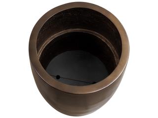 Sunpan Outdoor Aster Concrete Antique Bronze Tall Round Planter