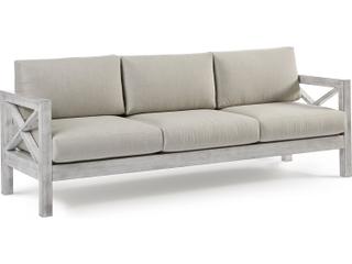 South Sea Rattan Farlowe Aluminum Brushed White Patio Sofa