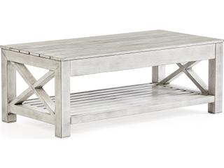 Farlowe Brushed White Rectangular Outdoor Coffee Table