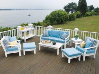 Seaside Casual Complementary Pieces Recycled Plastic Windsor Large Rectangular Outdoor Patio Buffet Table