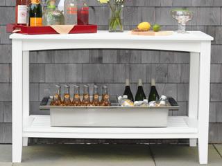 Seaside Casual Complementary Pieces Recycled Plastic Windsor Large Rectangular Outdoor Patio Buffet Table