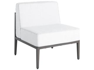 Summer Classics Santa Barbara Aluminum Slate Grey Slipper Modular Outdoor Lounge Chair