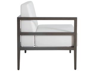Summer Classics Santa Barbara Aluminum Slate Grey Sectional Left/Right Arm Outdoor Patio Lounge Chair