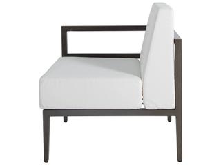 Summer Classics Santa Barbara Aluminum Slate Grey Sectional Left/Right Arm Outdoor Patio Lounge Chair