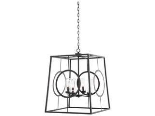 Summer Classics Omar Stainless Steel Black Outdoor Chandelier