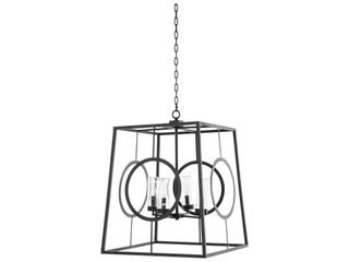 Summer Classics Omar Stainless Steel Black Outdoor Chandelier