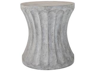 Summer Classics Cast Stone Gannet Round Outdoor End Table