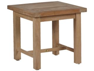 Summer Classics Club Natural Teak Square Outdoor Patio End Table