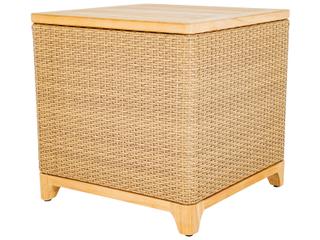 Summer Classics Chesapeake Wicker Teak Storage Patio End Table