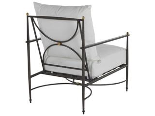 Summer Classics Roma Aluminum Slate Grey Patio Lounge Chair with Cushion