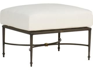 Summer Classics Roma Aluminum Slate Grey Outdoor Ottoman with Cushion