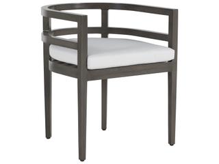 Santa Barbara Aluminum Slate Grey Outdoor Dining Arm Chair