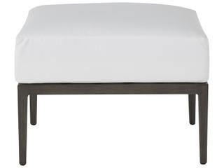 Summer Classics Santa Barbara Aluminum Slate Grey Outdoor Patio Ottoman