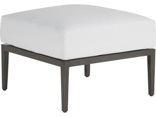 Summer Classics Santa Barbara Aluminum Slate Grey Outdoor Patio Ottoman