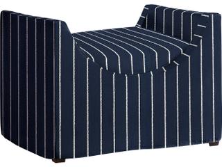 Sailor Stripe Indigo Swivel Lounge Chair — Gayle Outdoor Bench in Sailor Stripe Indigo