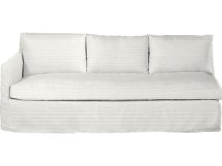 Washboard Snow Loveseat — Nora Outdoor Right Arm Facing Sofa in Washboard Snow
