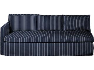 Sailor Stripe Indigo Loveseat — Nora Outdoor Right Arm Facing Sofa in Sailor Stripe Indigo
