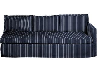 Sailor Stripe Indigo Right Arm Facing Sofa — Nora Outdoor Left Arm Facing Sofa in Sailor Stripe Indigo
