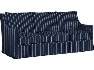 Sailor Stripe Indigo Left Arm Facing Corner Sofa — Shelby Outdoor Sofa in Sailor Stripe Indigo