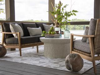 Summer Classics Pointe Teak Cushion Lounge Set