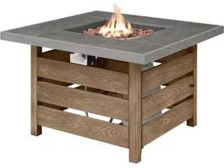 Suncoast Marinaluxe Wood Square Fire Pit Table