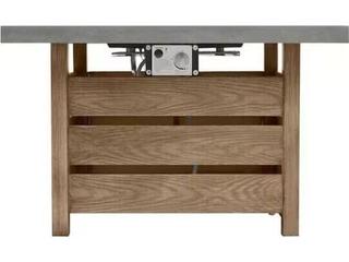 Suncoast Marinaluxe Wood Square Fire Pit Table