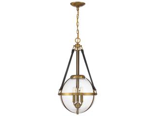 Savoy House Bozeman 3-Light Warm Brass Glass Globe Chandelier