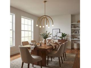 Savoy House Meridian 6-Light Natural Brass Chandelier