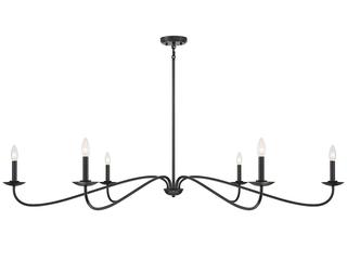 Savoy House Meridian 6-Light Matte Black Chandelier