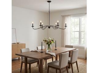 Savoy House Meridian 6-Light Matte Black Chandelier