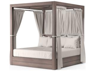 Sunset West Laguna Driftwood Aluminum Cushion Lounge Bed