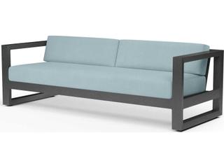 Sunset West Redondo Slate Aluminum Cushion Sofa
