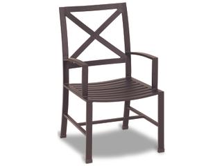 Sunset West Quick Ship La Jolla Rich Chocolate Aluminum Cushion Dining Chair