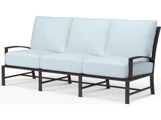 La Jolla Aluminum Cushion Sofa with Sunbrella Fabric in Espresso