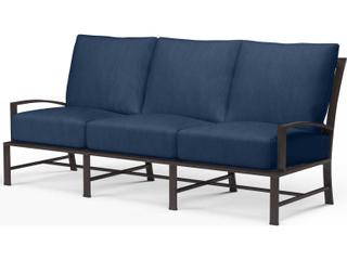 La Jolla Aluminum Sofa with Sunbrella Cushions in Espresso