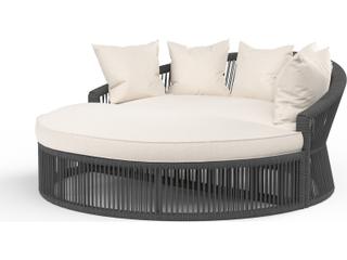 Sunset West Milano Charcoal Rope Patio Daybed in Echo Ash