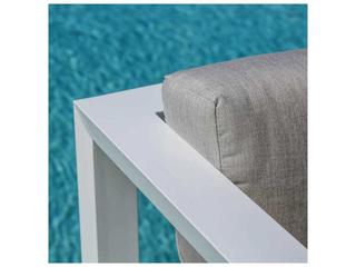 Sunset West Newport Frost Aluminum Cushion Sofa