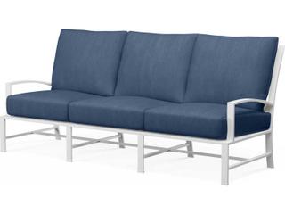 Sunset West Bristol White Aluminum Cushion Sofa