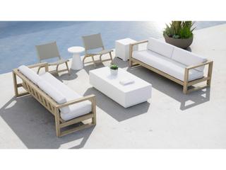Sunset West Coastal Te Teak Wood Cushion Sofa