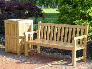 Three Birds Casual Columbia Natural Teak Outdoor Patio Lounge Set