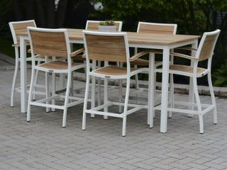 Three Birds Casual SoHo Aluminum Teak Counter Set