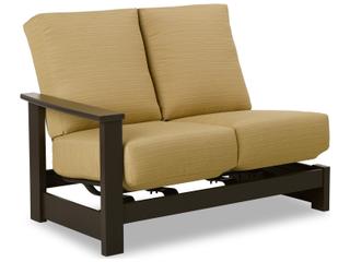 Leeward Marine Grade Polymer Deep Seat Glider Right Arm Outdoor Loveseat