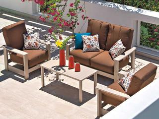 Telescope Casual Leeward Marine Grade Polymer Deep Seat Lounge Set